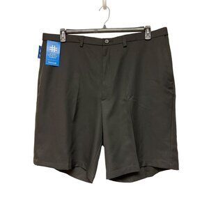 NEW! Haggar Cool Pro 18 Stretch Garbardine Black Men's Shorts Big & Tall 44